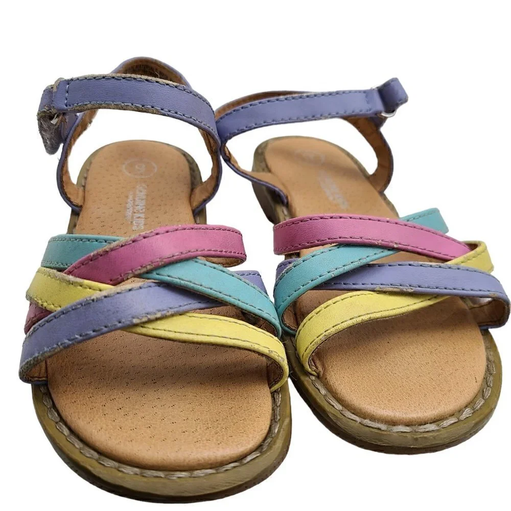 Osh Kosh Genuine Kids Yellow Pink Blue Strappy Girls Sandals